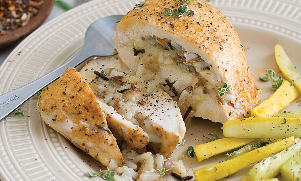 Wild Rice Stuffed Chicken Breasts Omaha Steaks