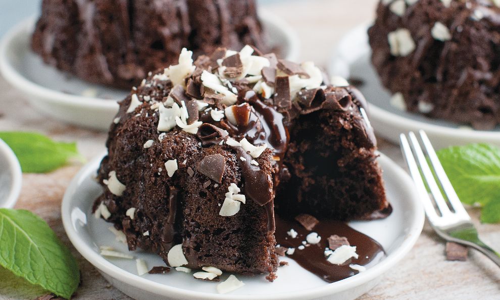 Individual Chocolate Bundt Cakes