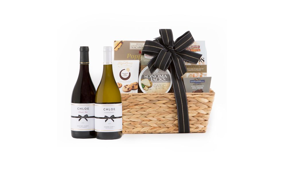 Delectable Duet Wine Gift Basket Omaha Steaks