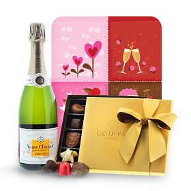 Veuve Clicquot Demi-Sec and Godiva Chocolates