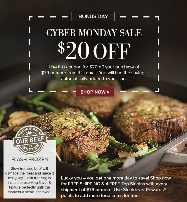 Cyber monday deals omaha steaks