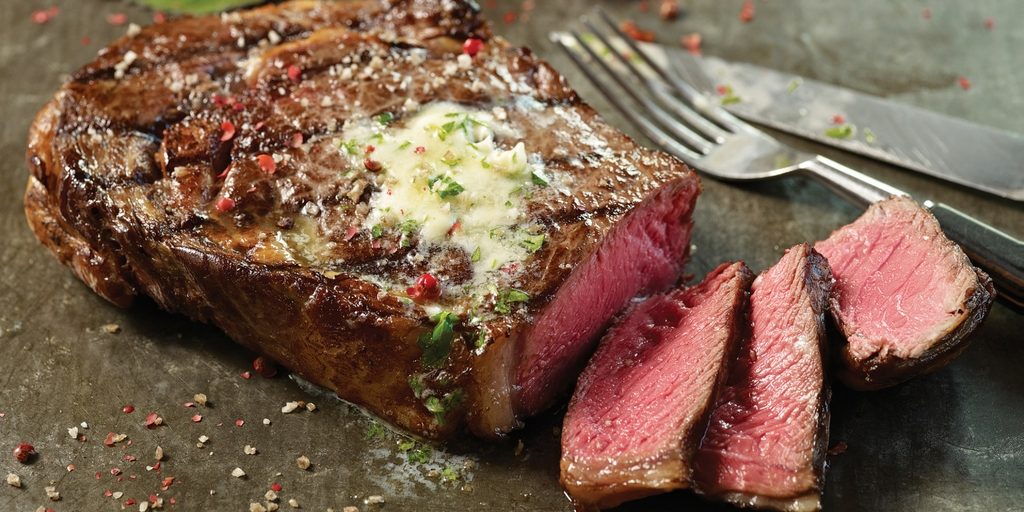 Grilled Bison Ribeye Steaks with Chimichurri Salsa