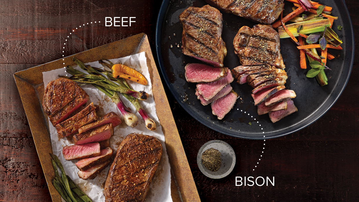 The Differences Between Bison and Beef Steaks Taste, Prep, & Nutrition