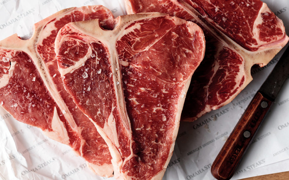 The Butcher's Guide What is a Tbone? Omaha Steaks