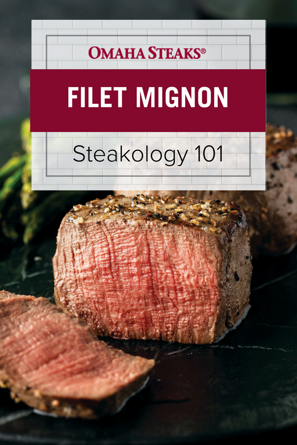 Learn why filet mignon is a popular steak. With it's signature tender texture and mild flavor, the filet mignon is great for dinner, to serve guests at a party, or as a gift for any holiday or special occasion. #filetmignon #steak #steaktips #omahasteaks