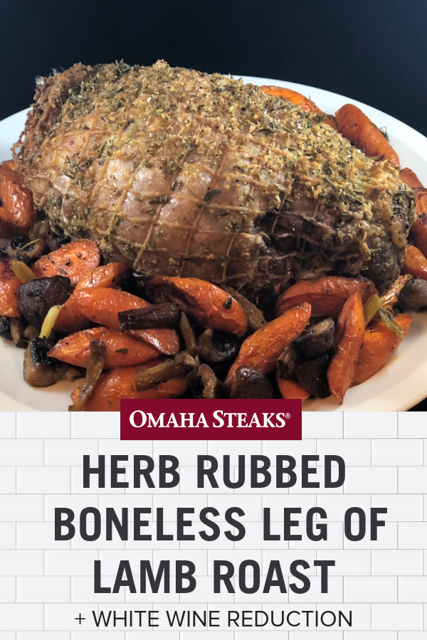 Herb rubbed boneless leg of lamb roast is the perfect centerpiece for a holiday or special occasion. Featuring grass-fed New Zealand boneless leg of lamb roast with fresh herbs and cooked in the oven to your desired doneness. Serve with this simple white wine reduction for a delicious meal worthy of your occasion.