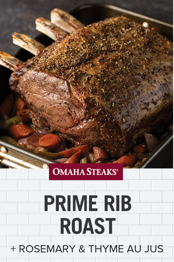 Make an impressive and incredibly flavorful bone-in prime rib roast with carrots, onions, and celery and rosemary & thyme aus jus. Simple recipe for how to season and cook a 4, 6 or 8 pound bone-in prime rib roast in the oven.