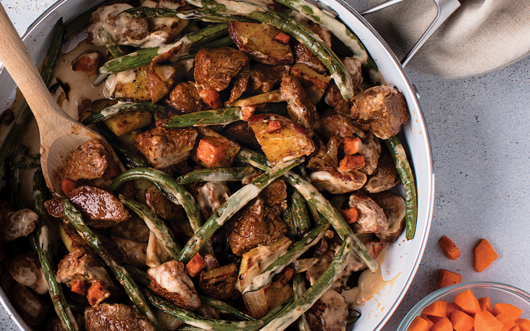Dijon Steak and Potatoes with Green Beans