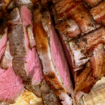 chateaubriand sliced cooked rare to medium rarer