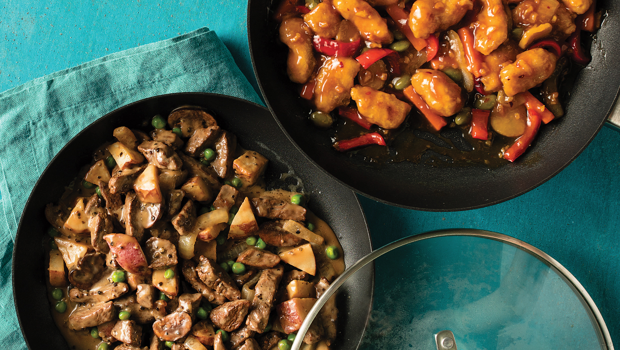 two omaha steaks skillet meals in pans