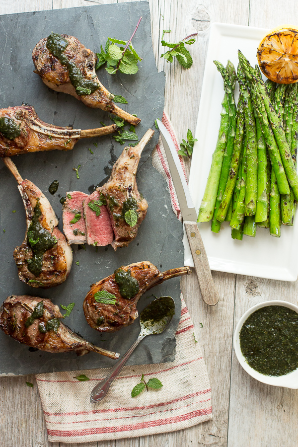 Omaha Steaks Grilled Lamb Rib Chops with Mint Sauce Omaha Steaks