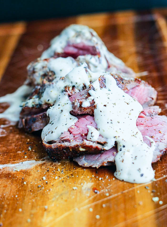 Omaha Steaks Seared Tenderloin with Black Pepper Cognac Sauce Omaha