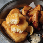 pub style cod and steakhouse fries