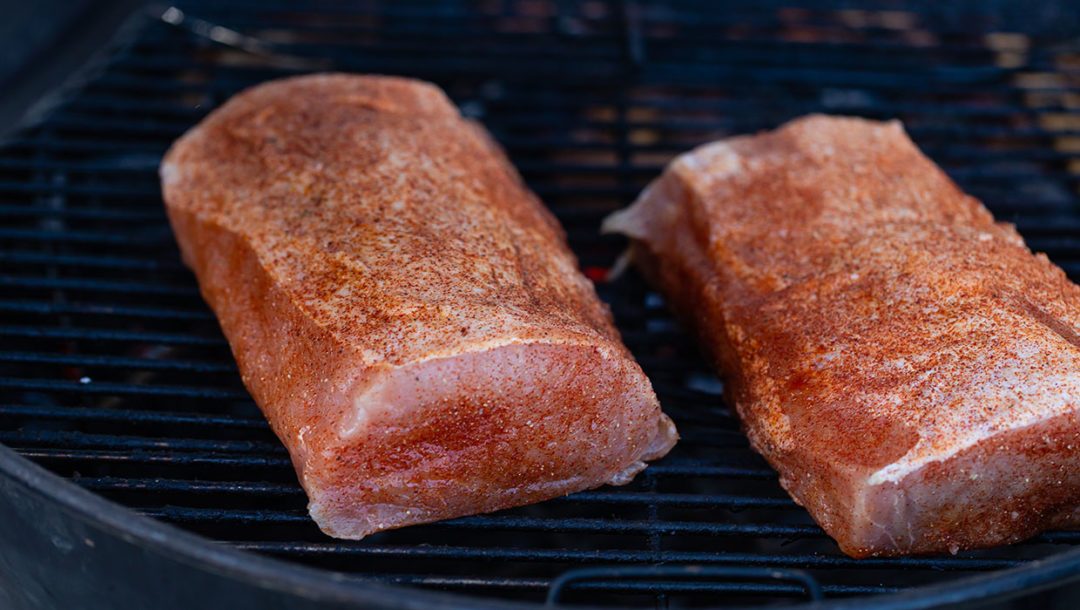 boneless pork loins on smoker