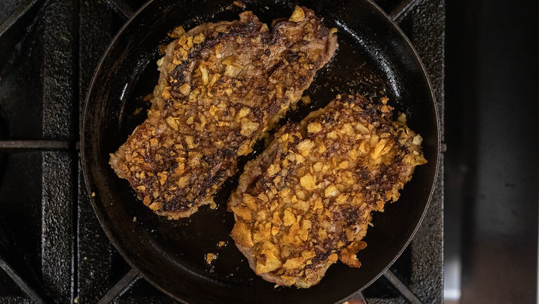 Potato Chip Encrusted New York Strip Steak Omaha Steaks