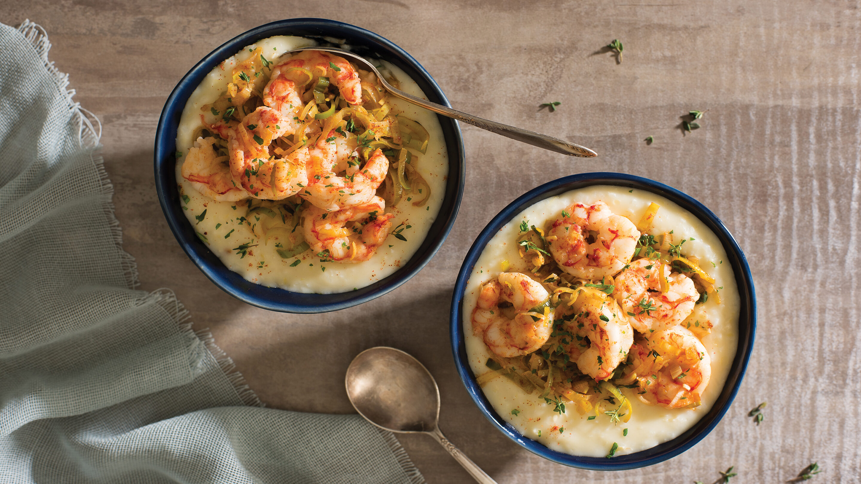 Cheesy Shrimp and Grits Recipe with Leeks