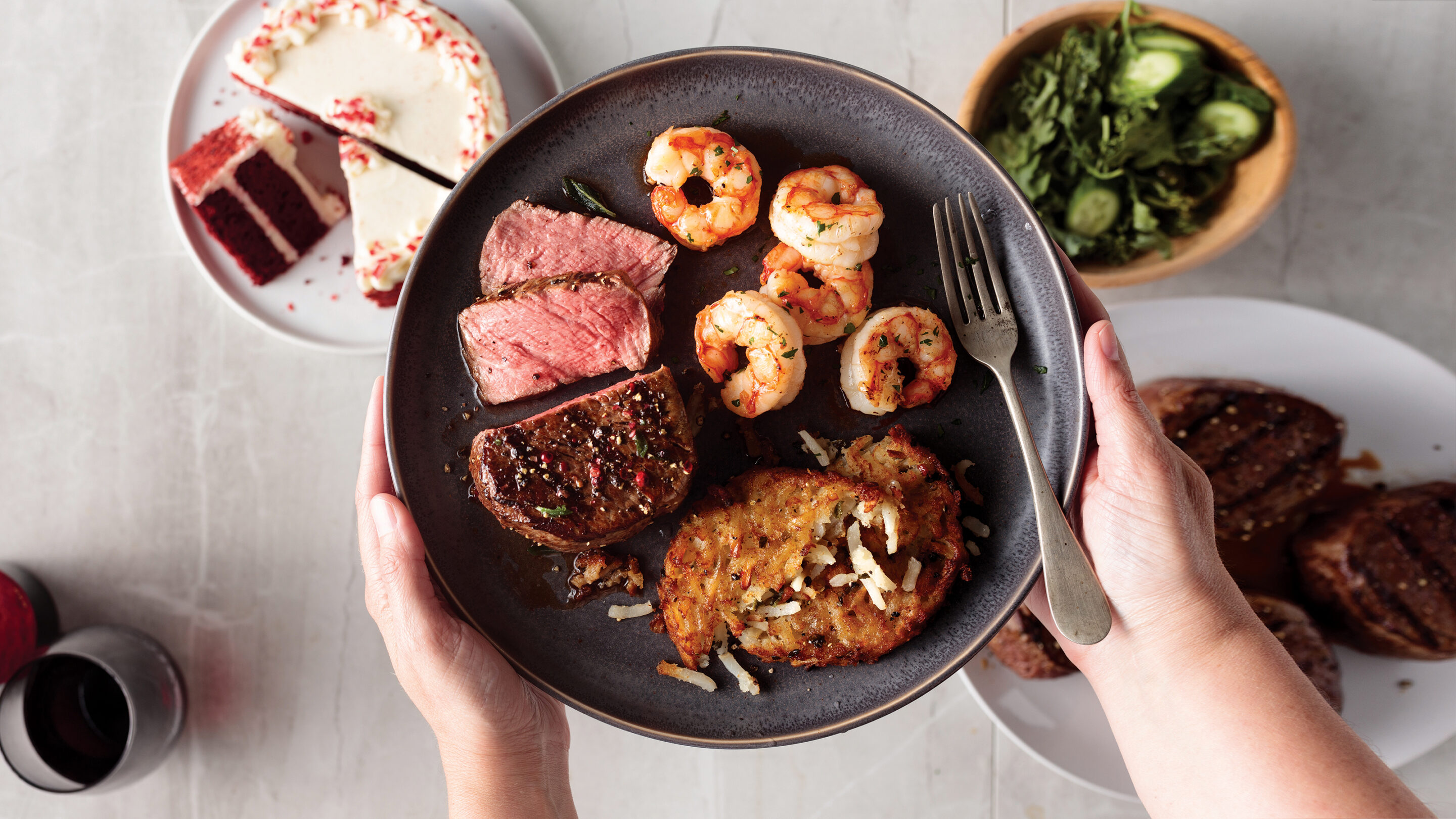 top sirloin and vegetables on plate