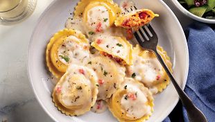 Skillet Meal: Lobster Ravioli Omaha Steaks