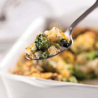 Steakhouse Broccoli and Cauliflower Gratin