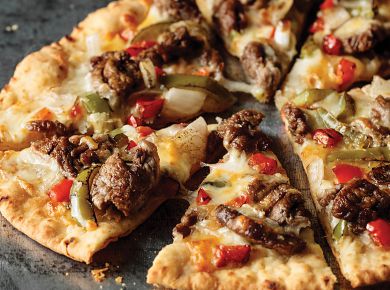 Artisan Flatbread: Filet Mignon Cheesesteak