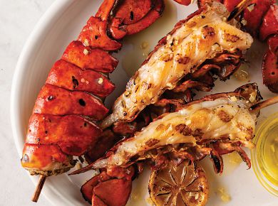 Split Lobster Tail Skewers