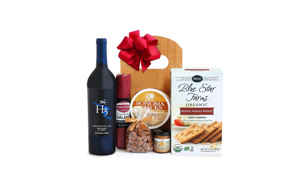 Gourmet Wine & Cheese Board Gift Set Omaha Steaks
