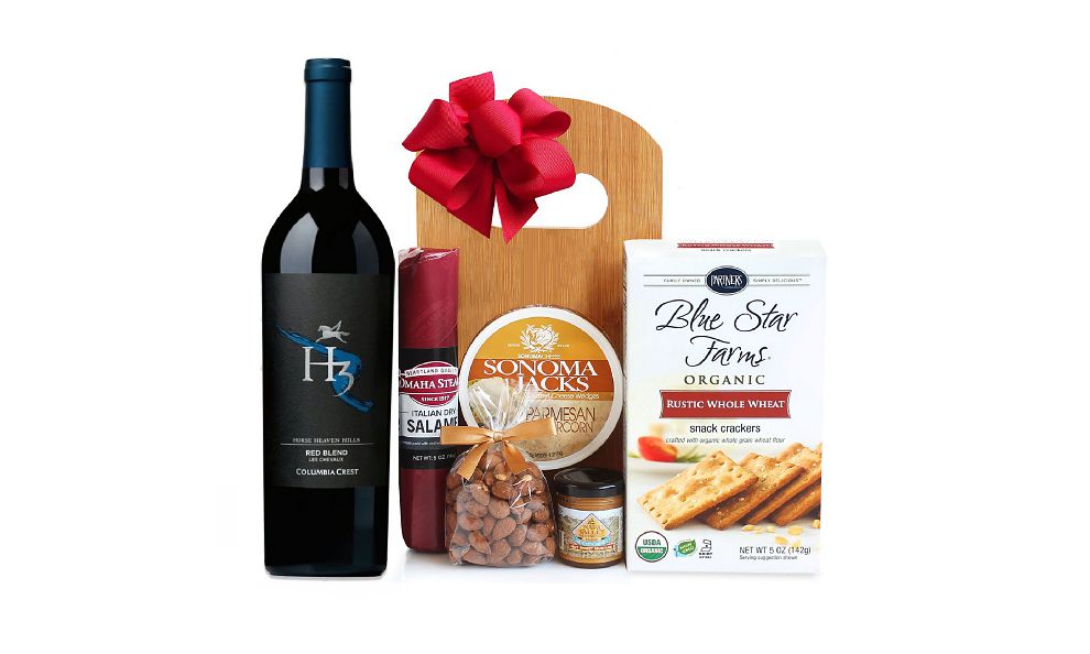 Gourmet Wine & Cheese Board Gift Set Omaha Steaks