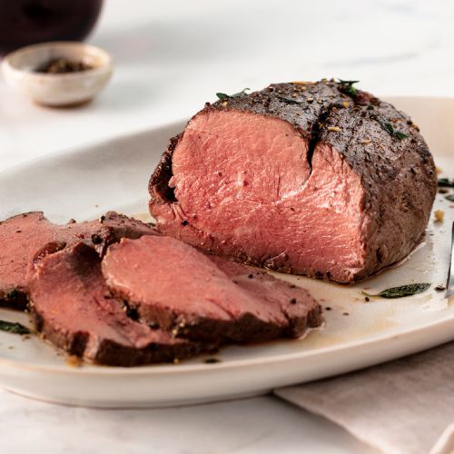 28 oz. Fully Cooked Beef Tenderloin Roast + Rub