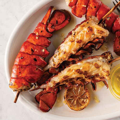 Omaha Steaks Split Lobster Tail Skewers 4 Pieces 1.75 oz Per Piece