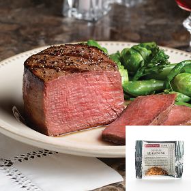 6 (5 oz.) Triple-Trimmed Filet Mignons+Seasoning