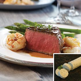 6 (8 oz.) Filet Mignons with Seasoned Butter Sauce