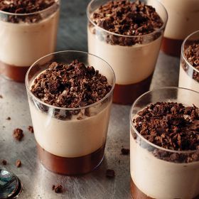 6 (1.2 oz.) Mini Chocolate Mousse and Caramel Cups