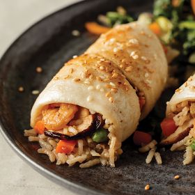 4 (5 oz.) Stuffed Sole with Shrimp Fried Rice