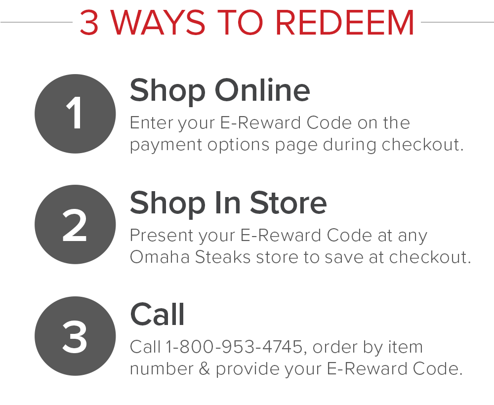 You've Earned It! Your Omaha Steaks Reward EGift Code is here Omaha