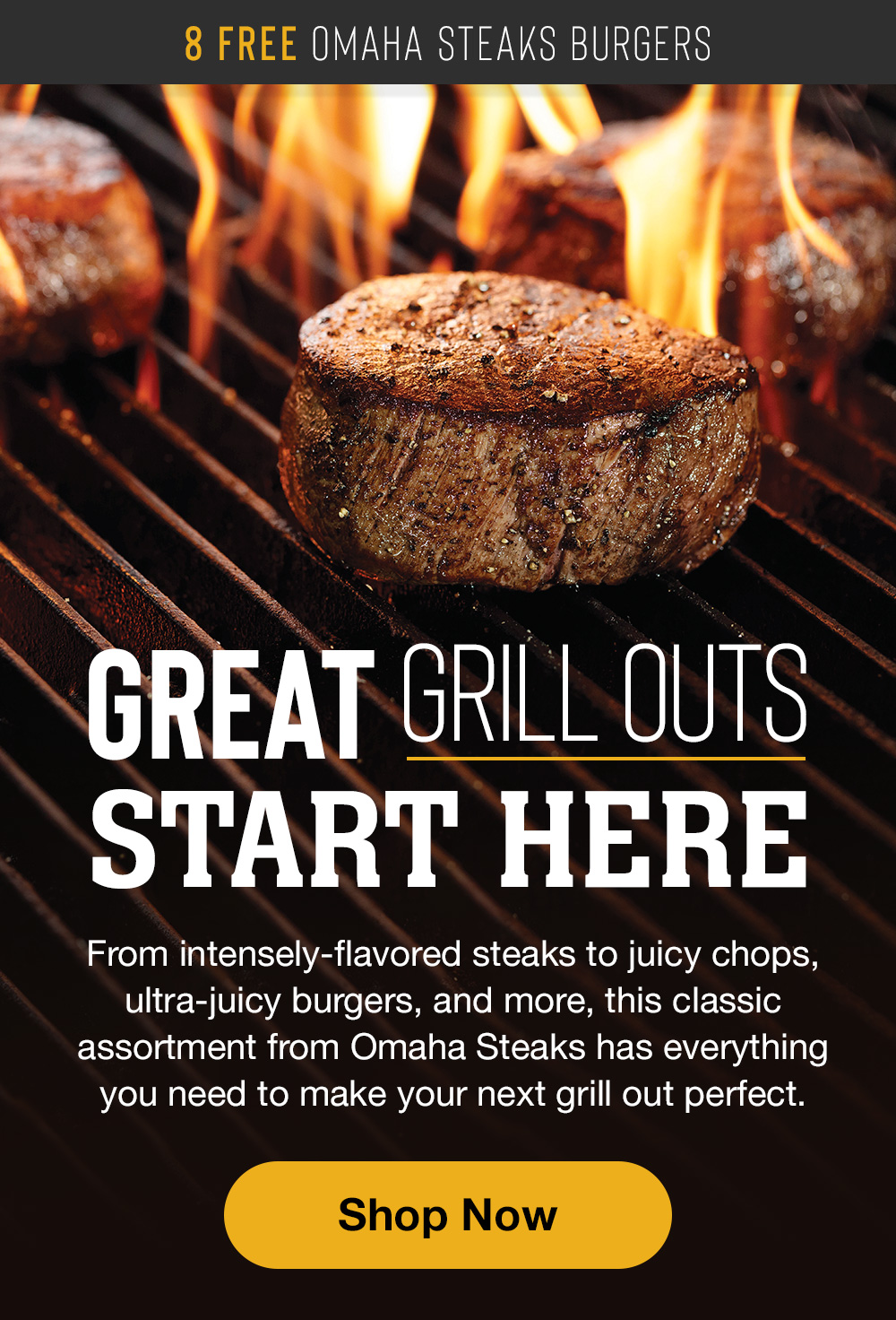 Hungry? Here’s 8 FREE Burgers. Omaha Steaks
