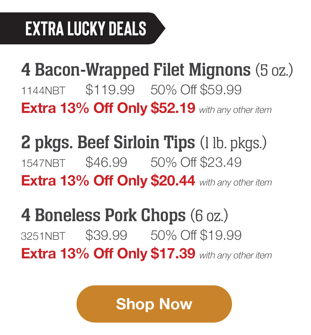 EXTRA LUCKY DEALS | Shop Now