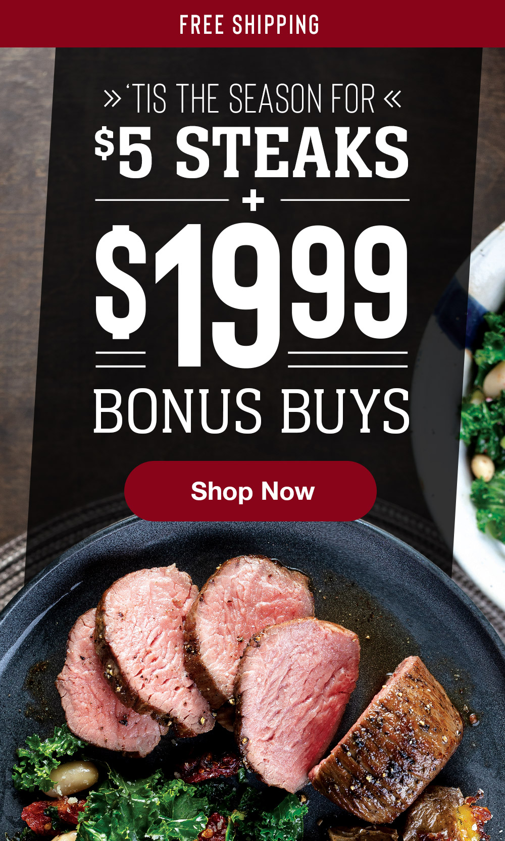 19.99 Bonus Buys & 5 Steaks happening NOW! Omaha Steaks