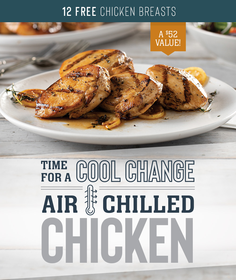 Fire up the grill for 12 FREE Chicken Breasts. Omaha Steaks