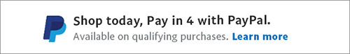 Shop today, Pay in 4 with PayPal. Available on qualifying purchases. Learn more