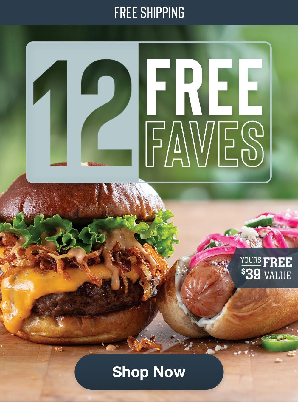 FREE SHIPPING | 12 FREE FAVES | YOURS FREE - $39 VALUE || SHOP NOW