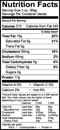 For Nutrition Information Please Call 1-800-960-8400