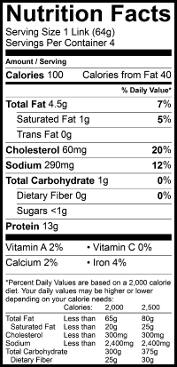 For Nutrition Information Please Call 1-800-960-8400
