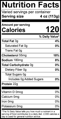 For Nutrition Information Please Call 1-800-960-8400
