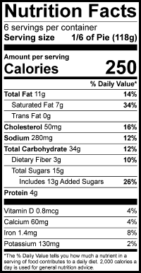For Nutrition Information Please Call 1-800-960-8400