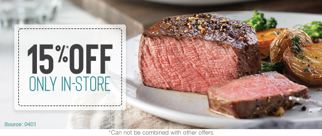 15%* Off. Only In-Store