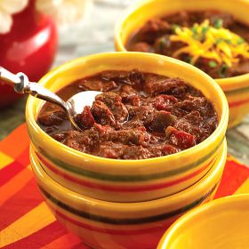 Lucky Bucket Lager Omaha Steaks Chili
