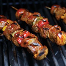 Honey-Mustard Beef Kabobs