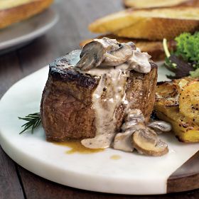 Filet Mignon in a Whiskey Pan Sauce
