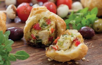 Chicken Mini Margherita with Pesto Aioli Dipping Sauce