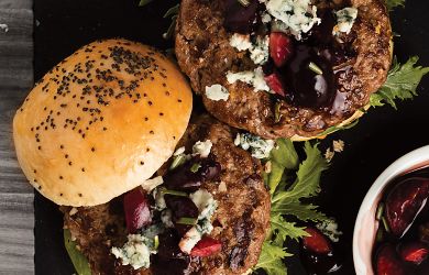 Filet Mignon Sliders with Black Cherry Sauce